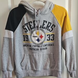 NFL Steelers Gray and Yellow Hoodie